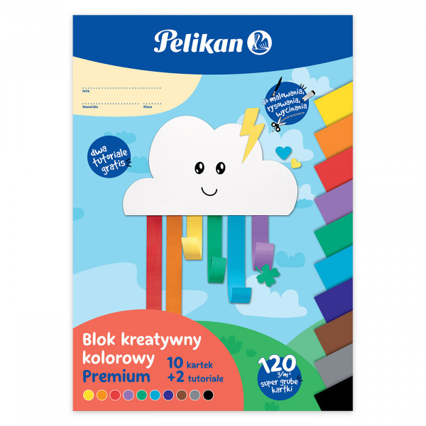 Pelikan Blok kreatywny kolorowy premium A4 10 kartek + 2 tutoriale