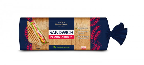 Chleb Masterbread tostowy sandwich pełnoziarnisty 