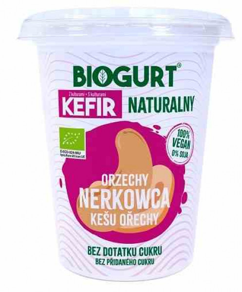 Deser biogurt bio kefir z nerkowców naturalny bez cukru 400g 