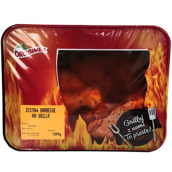 Zestaw grillowy barbecue Drobimex - tacka 