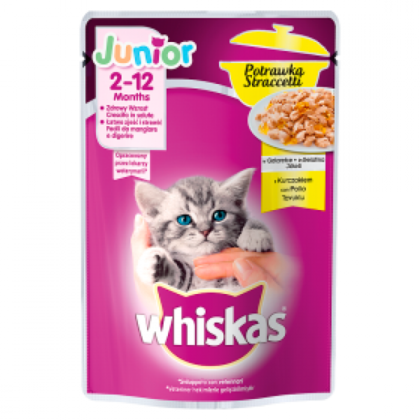 Whiskas Potrawka Junior Kurczak Galaretka 28x85g