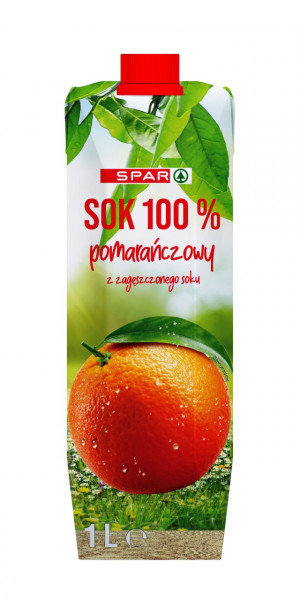 Sok Spar pomarańczowy karton 