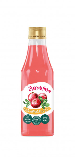 Napój ngaz premium Rosa nfc żurawina-ashwagandha butelka 