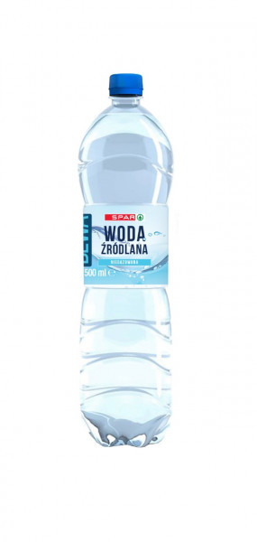 Woda ngaz Spar źródlana 500ml do ceny doliczana jest kaucja 50 gr 