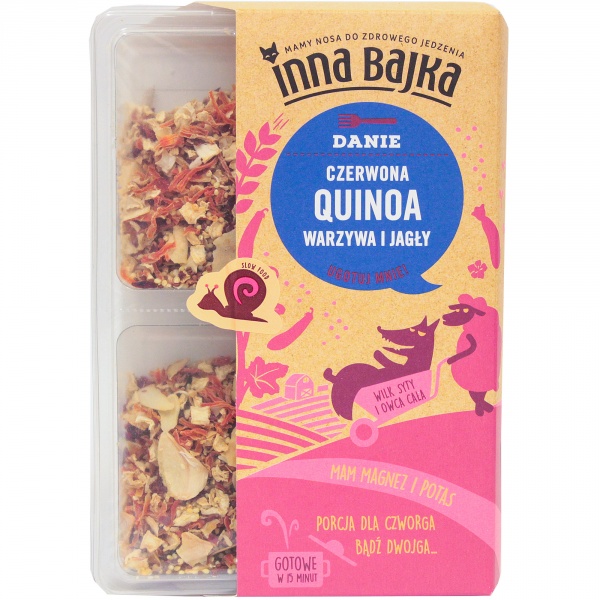 Quinoa czerwona warzywa i jagły 