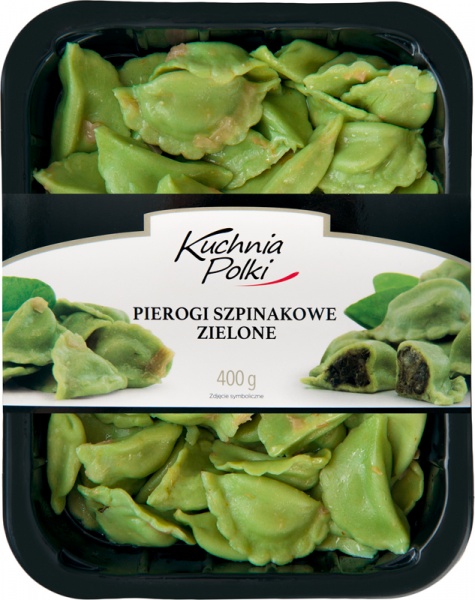 Kuchnia Polki Pierogi szpinakowe zielone 400 g