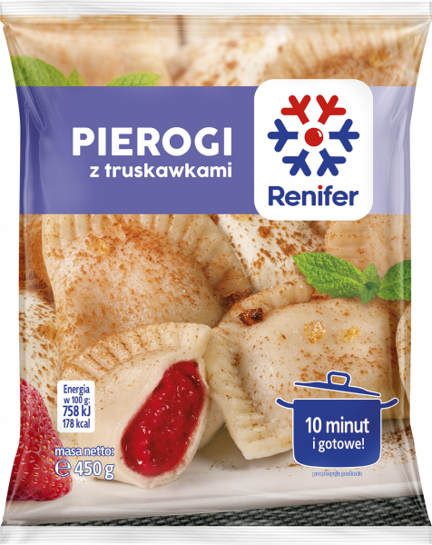 Pierogi Renifer z truskawkami
