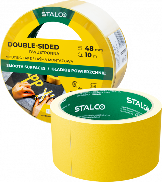 Taśma Stalco dwustronna 48mmx10m