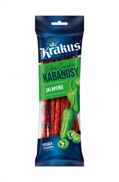 Krakus Extra cienkie kabanosy jalapeño 95 g