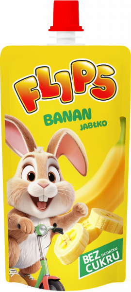 Mus Flips b/c 100% banan jabłko 100g 