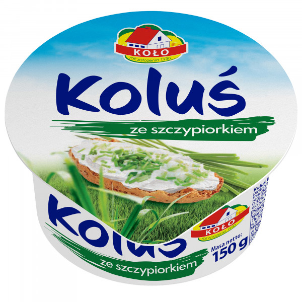 Koluś -  Kremowa pasta kanapkowa ze szczypiorkiem 150 g; Okręgowa Spółdzielnia Mleczarska w Kole