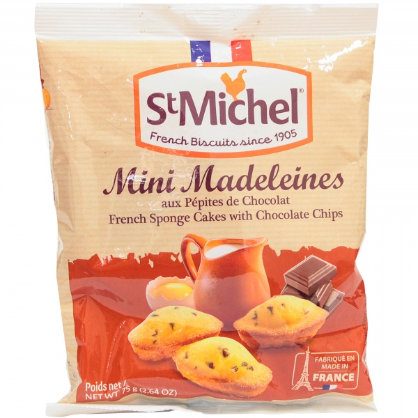 Mini babeczki Madeleines z kawałkami czekolady 