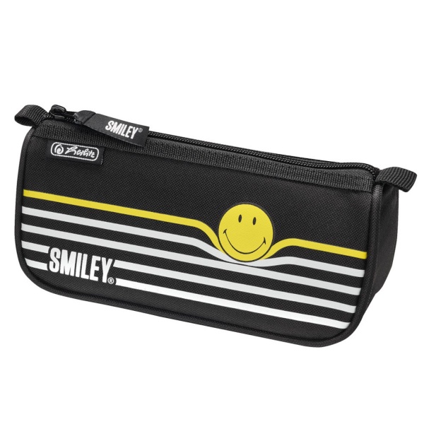 Piórnik Herlitz kosmetyczka sport Smiley Happy Black&amp;Yellow Stripes 