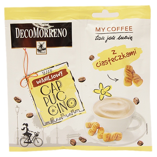 Decomorreno my coffee cappuccino o smaku waniliowym z ciasteczkami 