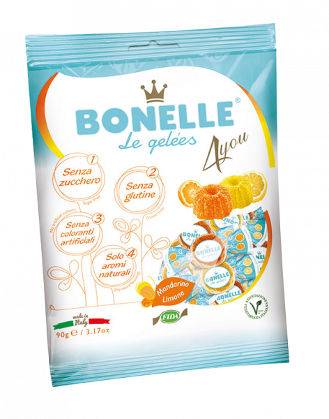 Żelki Bonelle bez cukru mandarynki - truskawka 