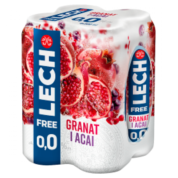 Piwo lech free granat i acai 0% 4x500 ml 