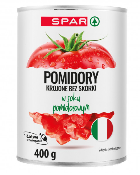 Pomidory Spar krojone 400/240g
