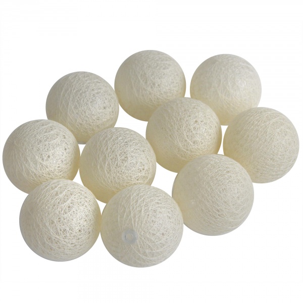 Kule cotton ball żółte 10szt 