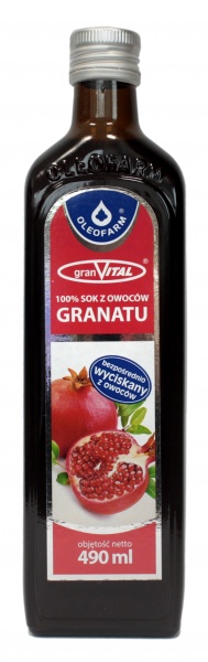 Sok z owoców granatu 100% Oleofarm
