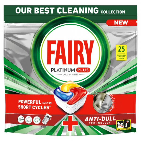 Kapsułki do zmywarek Fairy platinium plus All in One lemon 25szt 