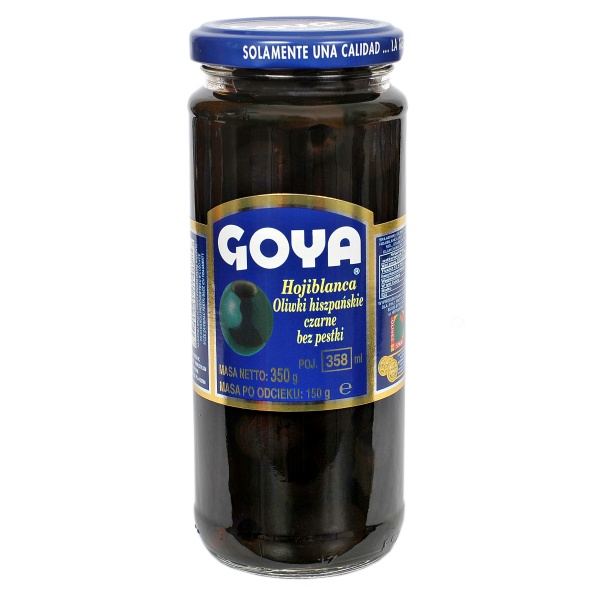 Goya oliwki hiszpańskie czarne bez pestek 358 ml