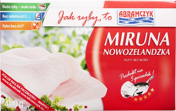 ABRAMCZYK Miruna Nowozelandzka Filety Bez Skóry Bez Dodatków 10% 360/400G
