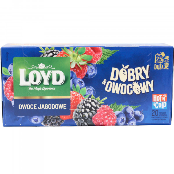 Herbata ekspresowa Loyd dobry i owocowy owoce jagodowe 