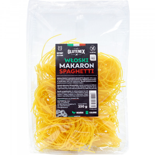 Makaron Glutenex b/g spaghetti włoski 250g 