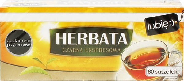 Herbata czarna ekspresowa lubię :)80*1,4 g 