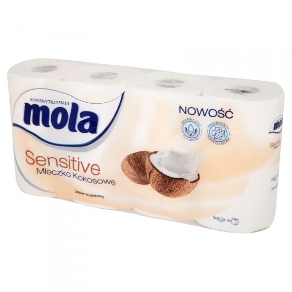 Papier toaletowy Mola sensitive mleczko kokosowe 
