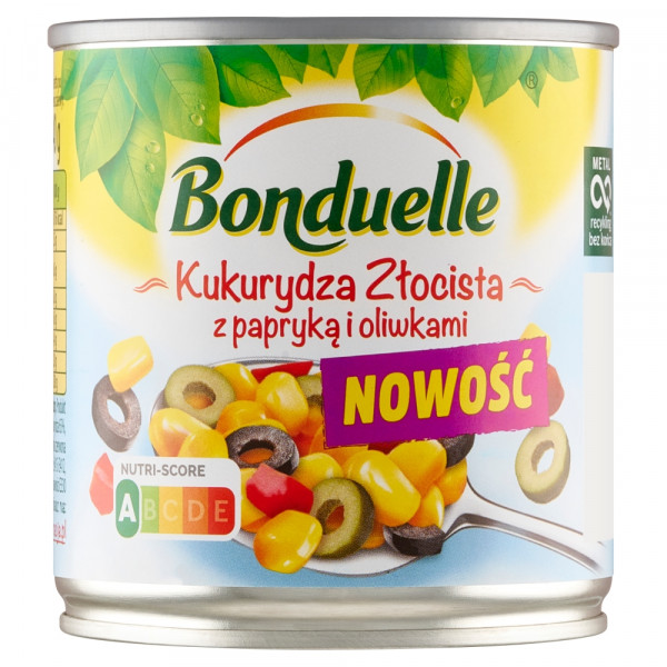 Mieszanka Bonduelle kukurydza złocista z papryką i oliwkami 