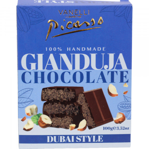 Czekolada Vanelli Picasso dubai milk chocolate with hazelnut 