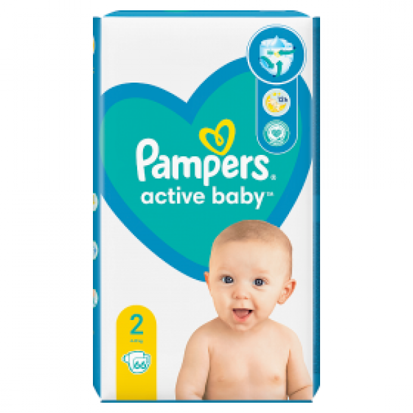 Pampers Active Baby rozmiar 2, 4-8 kg, 66 szt.