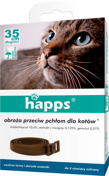 HAPPS - obroża przeciw pchłom dla kotów