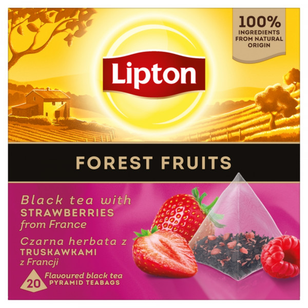 Herbata ekspresowa Lipton czarna Forest Fruits piramidki 20tx1,5g