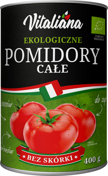 Pomidory naturavena całe bez skórki bio 400g 
