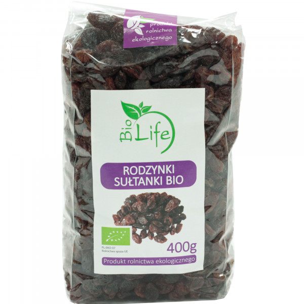 Rodzynki biolife sułtanki bio 