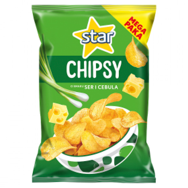 Chipsy star chips ser&amp;cebula 
