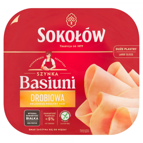 Szynka Sokołów Basiuni drobiowa 