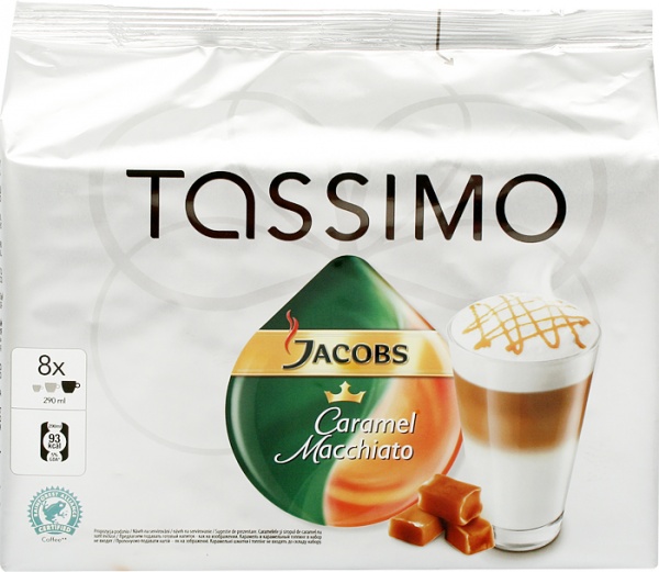 Kawa tassimo jacobs caramel macchiato w kapsułkach 8+8 