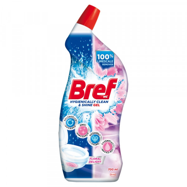 Bref Power Aktiv Gel Flower - płyn do toalet 700ml