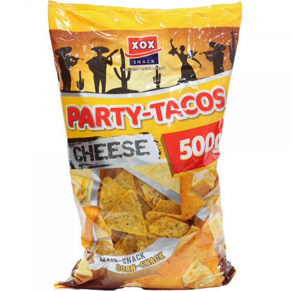 Chipsy xox kukurydziane tacos smak serowy 500g 