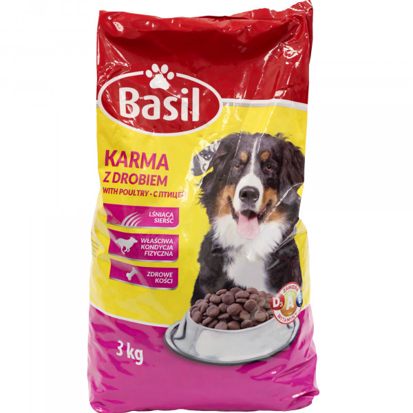 Karma dla psa Basil sucha z drobiem 3kg 