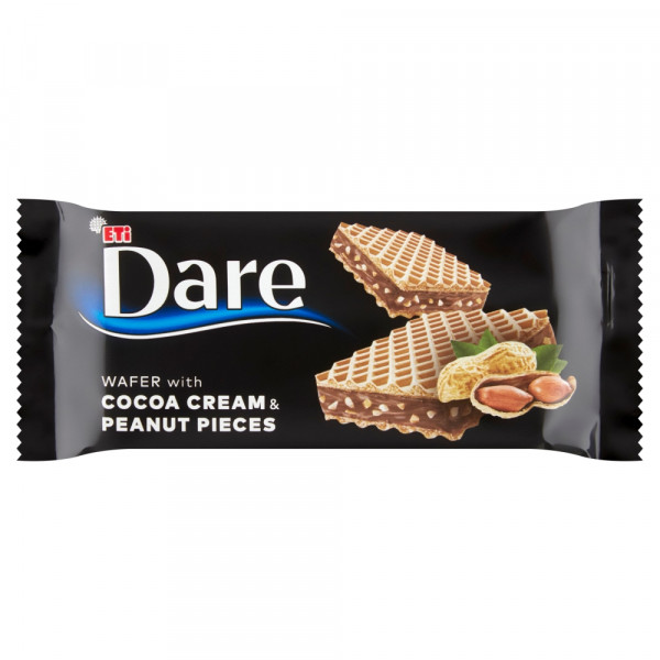 Wafel Dare z kremem kakaowym i kawałkami orzeszków 