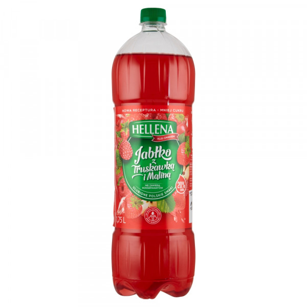 Napój ngaz Hellena jabłko z truskawką i maliną 20% soku 1,75l doliczana jest kaucja 0,50 zł
