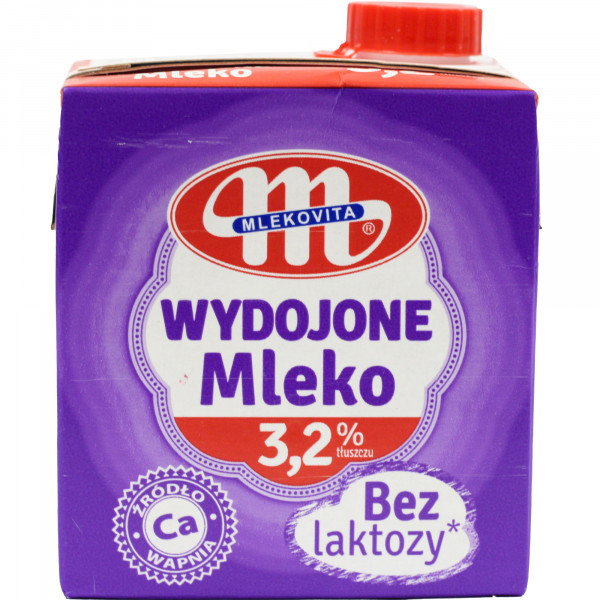 Mlekovita Mleko UHT Wydojone bez laktozy 3,2% tł. 500ml