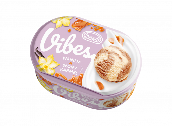 Lody Koral Vibes wanilia i słony karmel