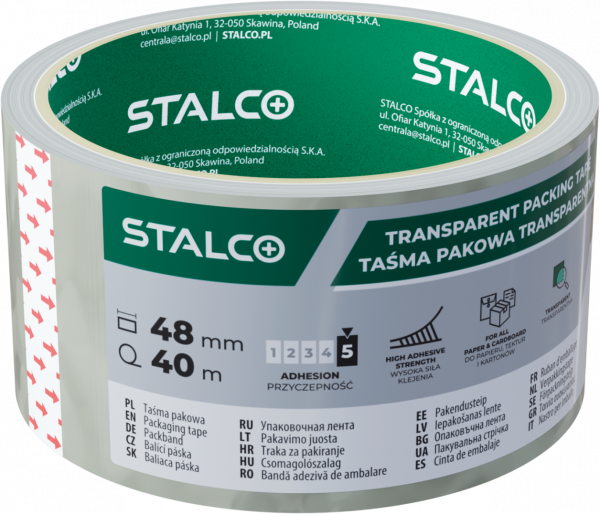 Taśma Stalco pak transp 48mmx40m 