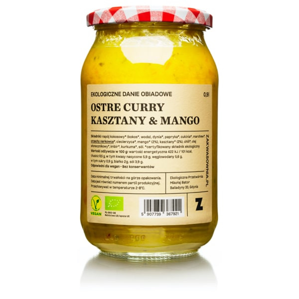 Curry zakwasownia z kasztanami i mango ekologiczne 