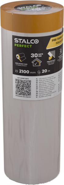 Folia ochronna Stalco z taśmą washi 2100mmx20m